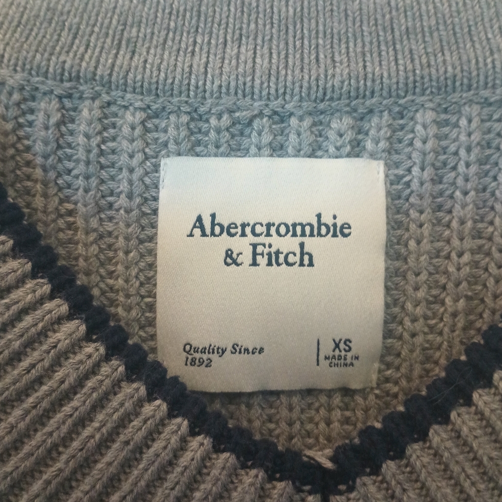 Abercrombie Fitch Tennis Prep Sweater Vest Womens XS Chunky Knit Crop Academia - Picture 5 of 8